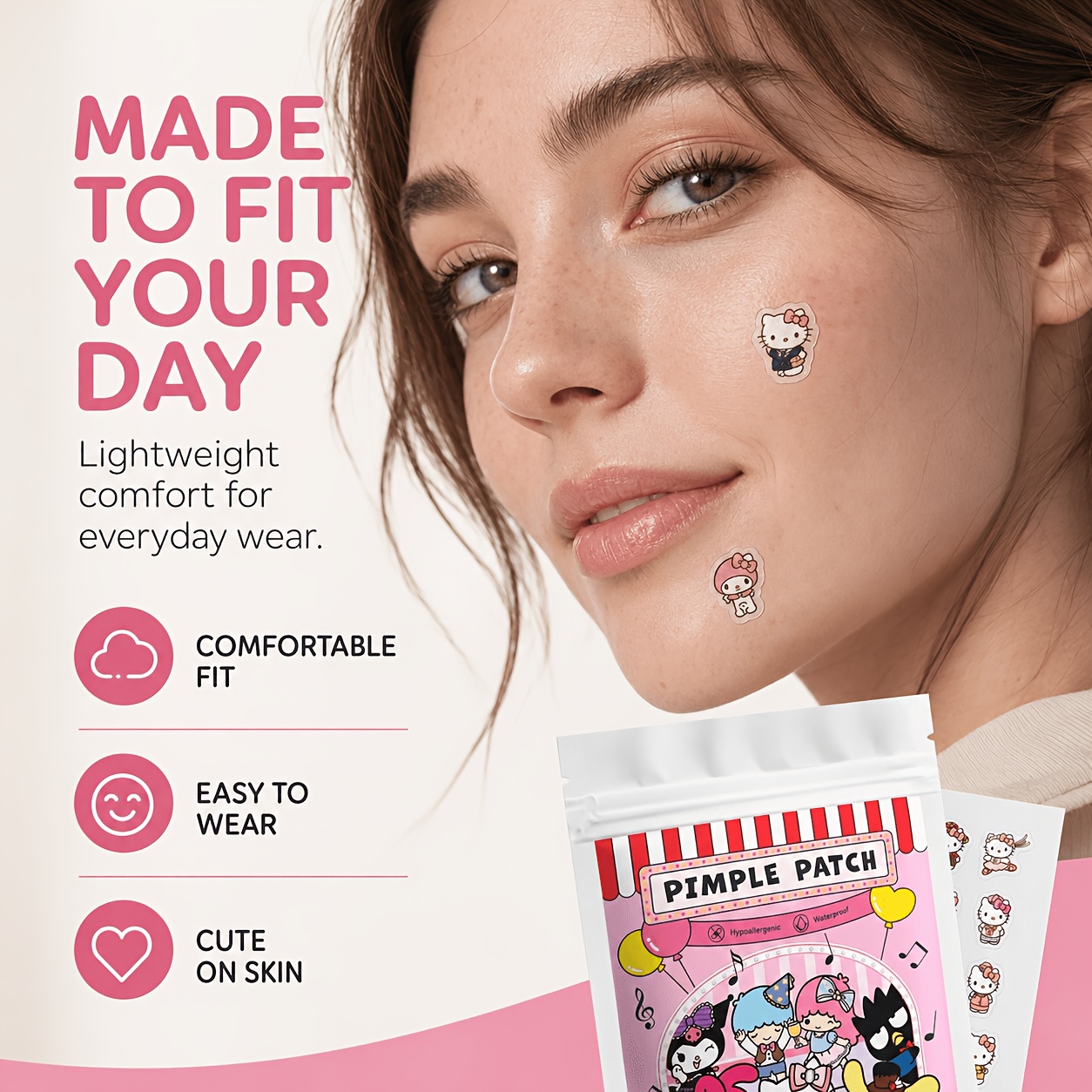 40/120PCS Hello Kitty acne pat - Pressed Powder Foundation recension och pris