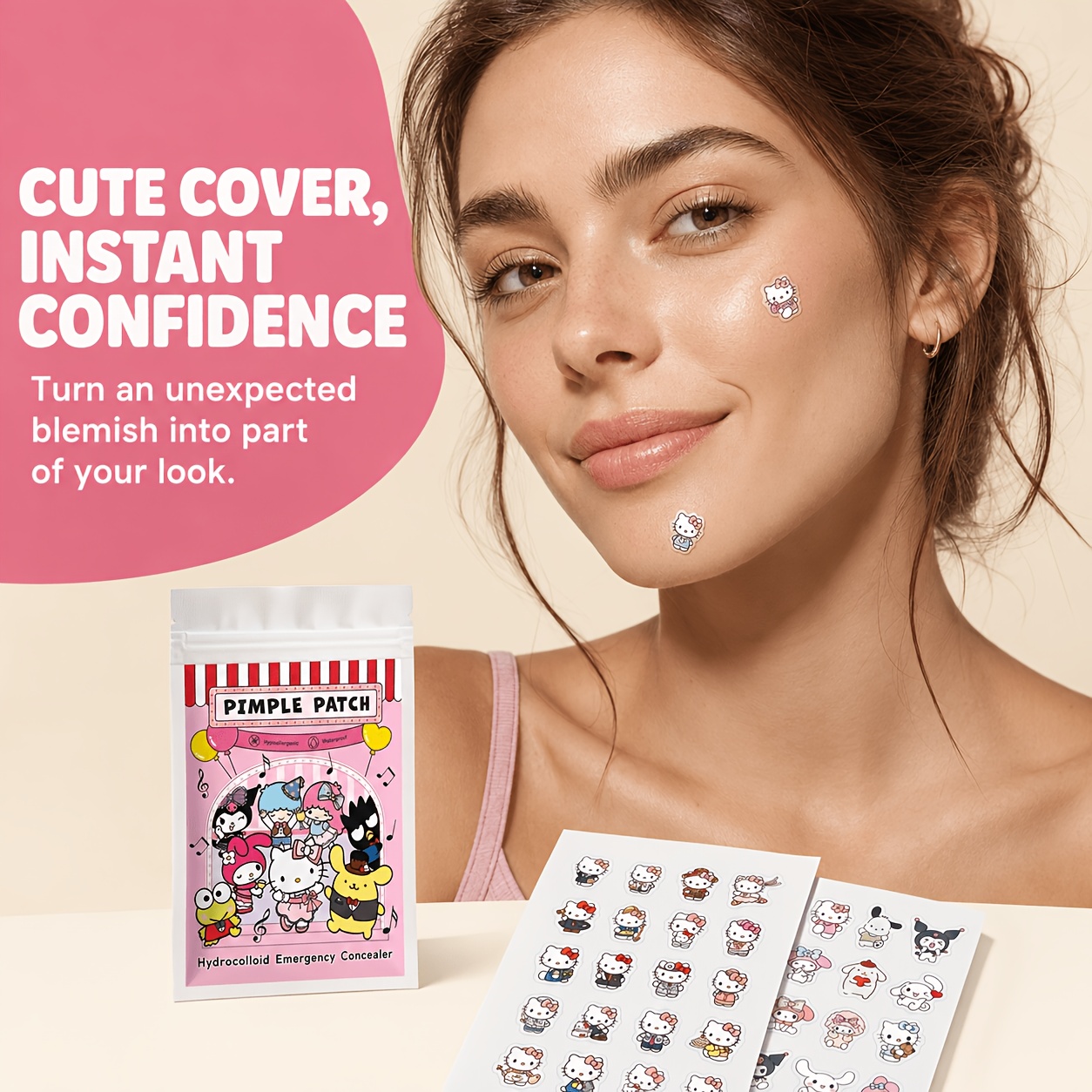 40/120PCS Hello Kitty acne pat - Pressed Powder Foundation recension och pris