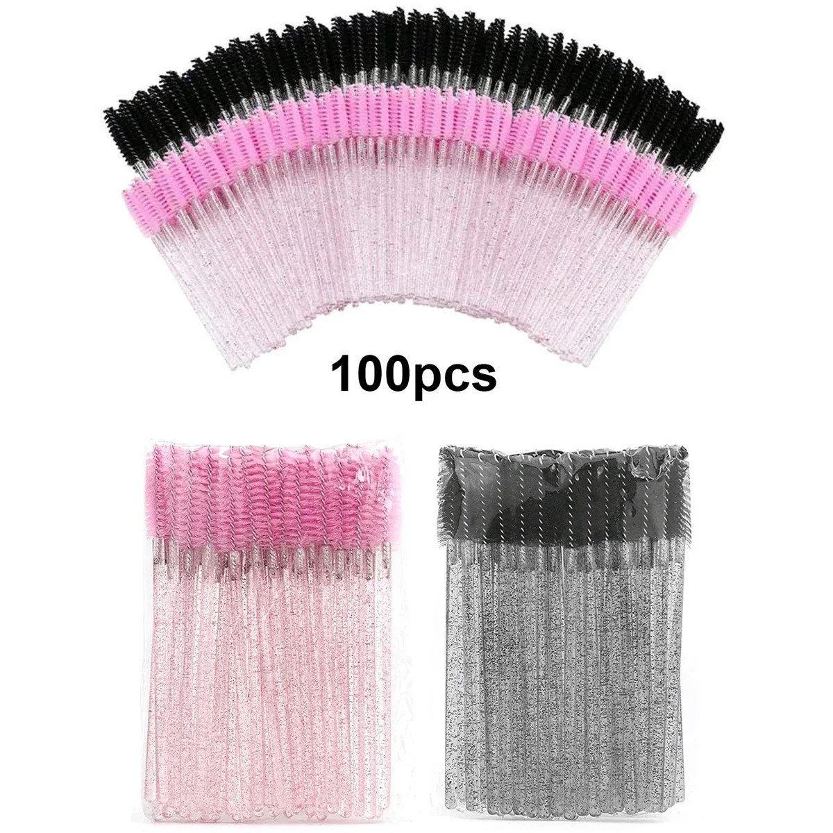 100pcs Disposable Eyelash Brus - Makeup Brush Set recension och pris