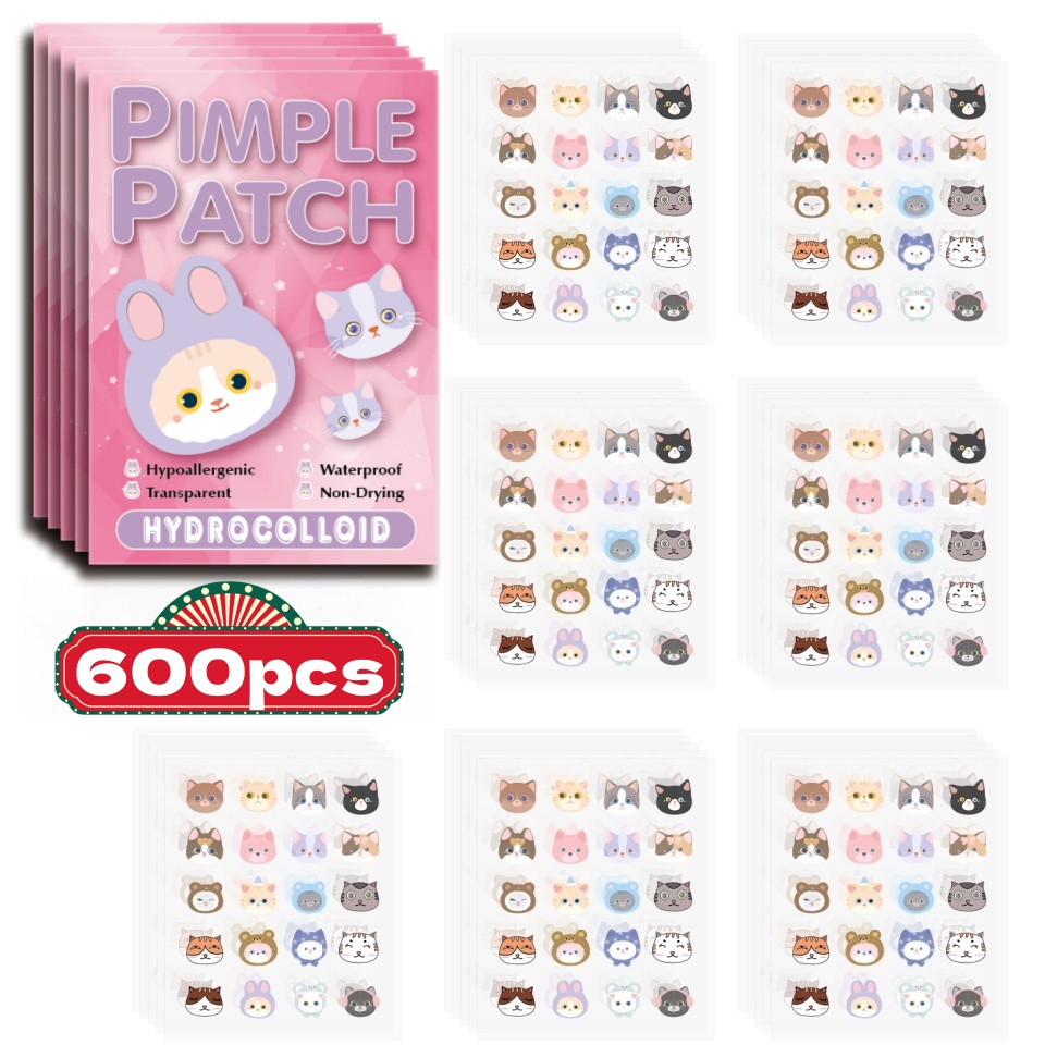 600pcs Cartoon acne patch, cut - Pressed Powder Foundation recension och pris