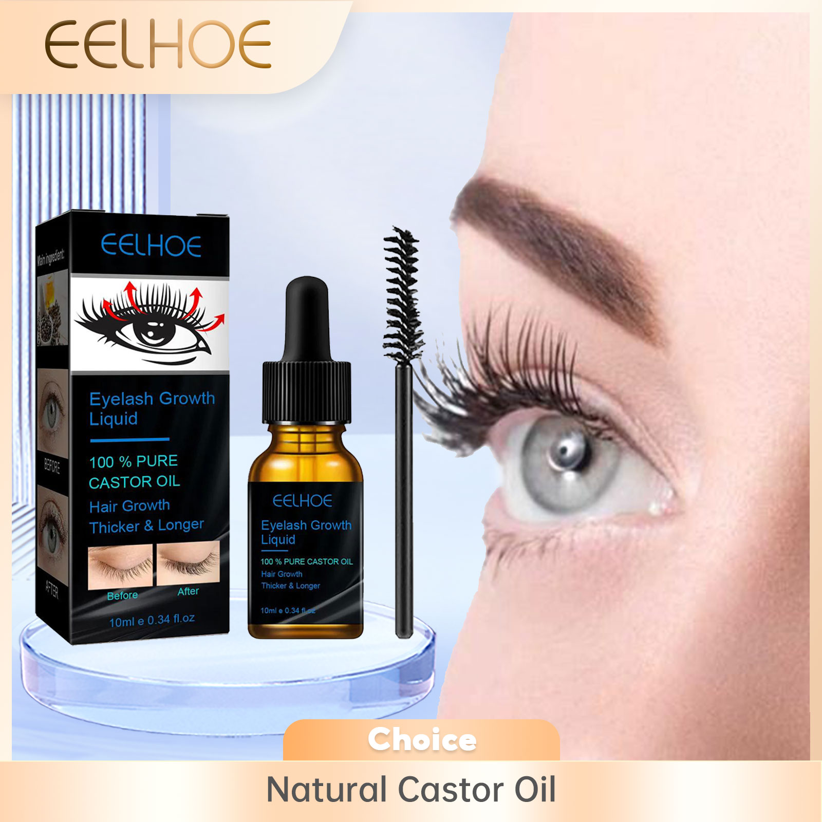 Castor Oil Eyelash Growth Seru - Lash Serum Growth recension och pris