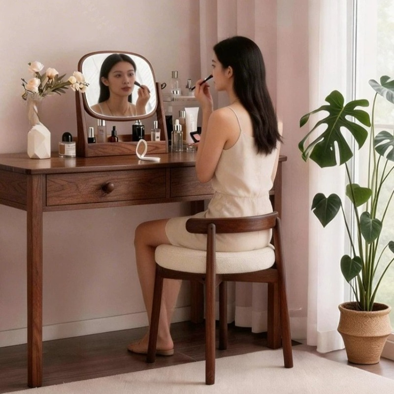 White Tall Vanity Stool Modern - Beauty Makeup Chair recension och pris