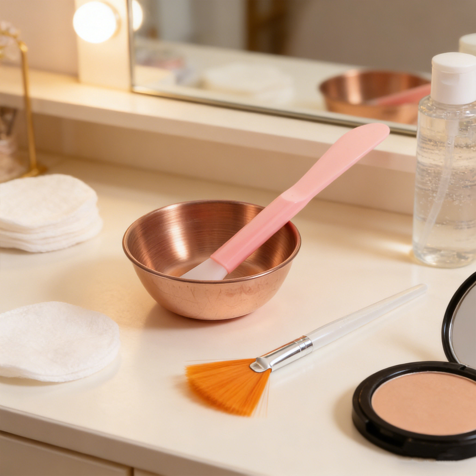 Face Mask Care Set Gold Facial - Makeup Brush Set recension och pris